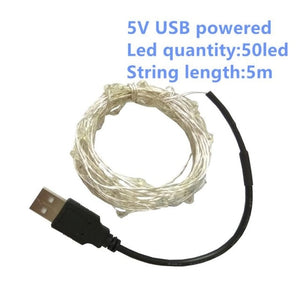 2M 5M 10M LED Fairy String Wire WaterproofHoliday Christmas Decoration