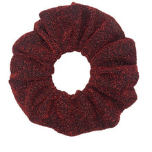 Load image into Gallery viewer, Glitter Metalic hair scrunchies Elastic Ponytail Holder for Women &amp; Girl Fashion satin chiffon Tie Accessoires velvet headwear
