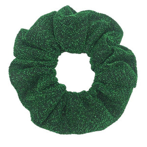 Glitter Metalic hair scrunchies Elastic Ponytail Holder for Women & Girl Fashion satin chiffon Tie Accessoires velvet headwear