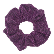 Load image into Gallery viewer, Glitter Metalic hair scrunchies Elastic Ponytail Holder for Women &amp; Girl Fashion satin chiffon Tie Accessoires velvet headwear