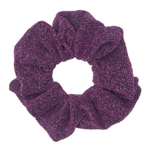 Glitter Metalic hair scrunchies Elastic Ponytail Holder for Women & Girl Fashion satin chiffon Tie Accessoires velvet headwear