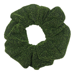 Glitter Metalic hair scrunchies Elastic Ponytail Holder for Women & Girl Fashion satin chiffon Tie Accessoires velvet headwear