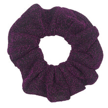 Load image into Gallery viewer, Glitter Metalic hair scrunchies Elastic Ponytail Holder for Women &amp; Girl Fashion satin chiffon Tie Accessoires velvet headwear