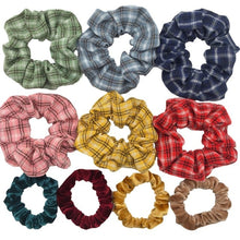 Load image into Gallery viewer, Glitter Metalic hair scrunchies Elastic Ponytail Holder for Women &amp; Girl Fashion satin chiffon Tie Accessoires velvet headwear
