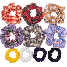 Load image into Gallery viewer, Glitter Metalic hair scrunchies Elastic Ponytail Holder for Women &amp; Girl Fashion satin chiffon Tie Accessoires velvet headwear