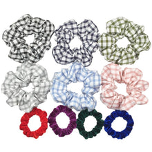 Load image into Gallery viewer, Glitter Metalic hair scrunchies Elastic Ponytail Holder for Women &amp; Girl Fashion satin chiffon Tie Accessoires velvet headwear