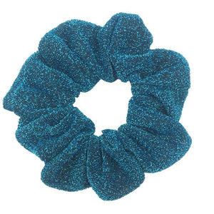 Glitter Metalic hair scrunchies Elastic Ponytail Holder for Women & Girl Fashion satin chiffon Tie Accessoires velvet headwear