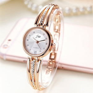 New Fashion Rhinestone Watches Women Luxury Brand Stainless Steel