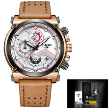 Load image into Gallery viewer, Reloje 2019 LIGE Men Watch Male Leather Automatic date Quartz Watches Mens Luxury Brand Waterproof Sport Clock Relogio Masculino