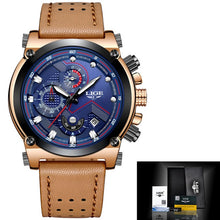Load image into Gallery viewer, Reloje 2019 LIGE Men Watch Male Leather Automatic date Quartz Watches Mens Luxury Brand Waterproof Sport Clock Relogio Masculino