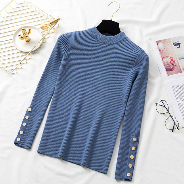 Casual autumn winter women thick sweater pullovers